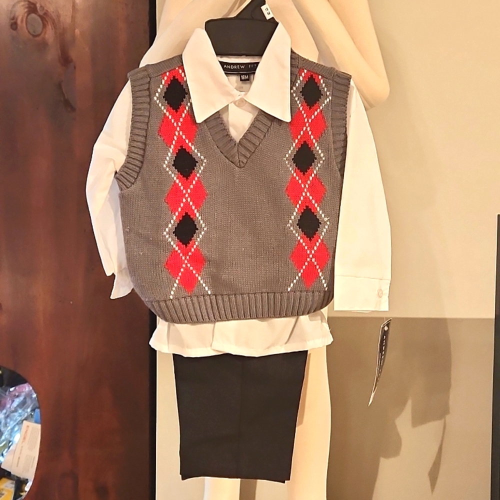 BOYS NEW ANDREW FEZZA OUTFIT 3PC SET SIZE 18M